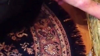 Worshiping the feet of a tattooed gothic lady