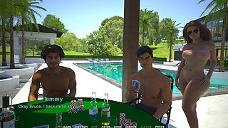 My Italian Hot Wife: Husband Plays Poker with His Friends While His Hot Wife Parades Around Them in Bikini - Episode 15