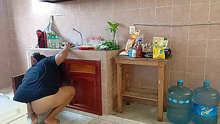 Chubby Mom in the Kitchen 1