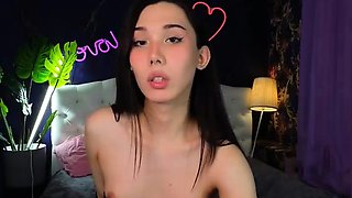 Asian Teen ARIEL SPINNER striptease masturbating