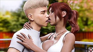 3D animated hentai visual novel with redhead MILF and steamy sex scenes