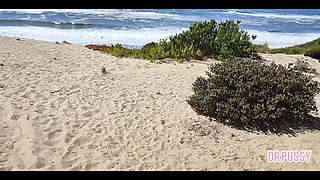 Pregnant Woman Is Abandoned by Her Husband and Masturbates a Stranger on the Beach Without Him Knowing Until She Gets All the Mi