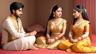 Hentai cartoon fantasy featuring steamy scenes with Indian aunty Rozestybypass99