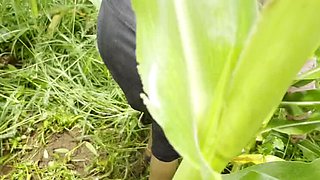 Desi Bhabhi Hardcore Outdoor Sex with Devar in Village Farm - Big Natural Tits Cowgirl Action