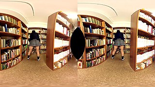 Spending Time With The Super Cute Librarian - Asian Schoolgirl Tease Panties Upskirt