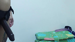 TNT Tanita fucks husband with a strap-on and a big dildo #721 rimming and pegging