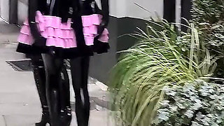 Sissy Led through London Streets