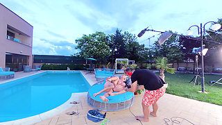 Backstage at the Pool I Like the Sun and the Cock Nina Heels