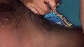 Young Wife Sucks Huge Cock of Husband's African Roommates