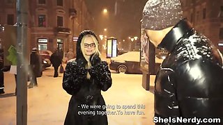 She is nerdy - winter-time casual nail marina teen xxx