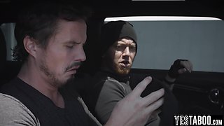 Two arousing burglars double penetrate mature