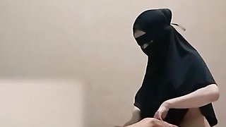 Swaying neighbor in hijab veil hot sex