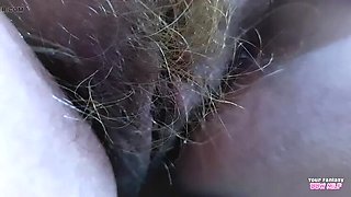 Hairy Mature BBW Wife Shows Her Big Natural Tits Up Close - Homemade Amateur Video