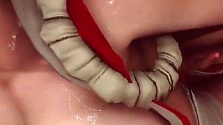 Illuxxxtrandy Intense Double Penetration with Mai Shiranui - Hardcore Ass Play and Cum Swallowing