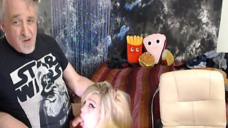 Roxy Gives Lee a Deepthroat Blowjob Then He Cums on Her Tits