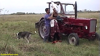 Skinny agriculturist stepdaughter outdoor anal fucked