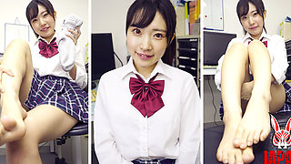 She Jerks You with a Filthy Sock - Hikaru Minazuki, School Uniform, Spit POV