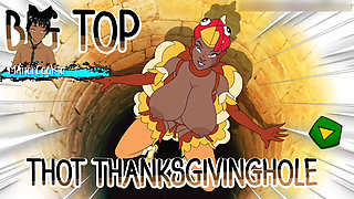 Big Top Thot Thanksgivinghole - This turkey costume is really sexy and she really knows how to suck it
