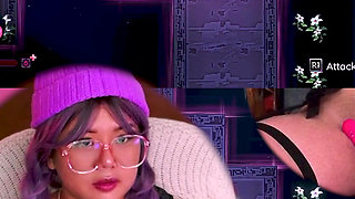 CUTE PURPLE HAIRED GIRL TRIES TO BEAT HENTAI BOSS FIGHT