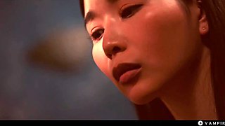 Vampy girl Josephine eats a cute asian out