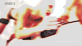 Red Vs Blond #1 Lauren Phillips & Natalie Cherie anal battle