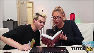 Moon Imp And Arty Cheys In Milf Tutor In Stockings Got So Mad And Then So Horny So She Tried 2 Dicks At The Same Time