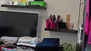 Amateur Wife Has Fun Trying on Clothes and Cutting Them.