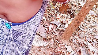 Indian OUTDOOR sex. Desi beautiful bhabi fucking husbend's small brother big dick in forest. Teludu dirty talks.