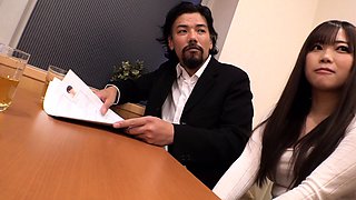 Asian college teen sucking cock