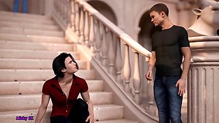 Hot 3D animated cartoon adventure featuring Misskitty2k in summertime saga