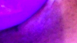Black slut close up toy double