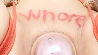 First Anal with Fuck Machine Super Hight Speed and Pumping Pussy