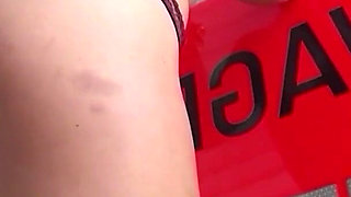 German scout - German saggy tits teen Gabi pickup and rough fuck