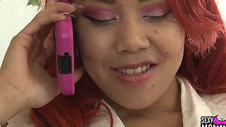 Lesbian beauties Annie Cruz and Kimberly Chi in action