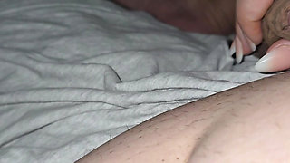 Step mom pulled out step son dick without shame and handjob him