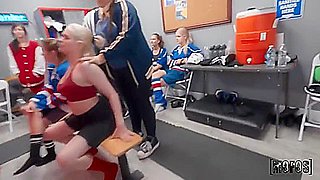 Hockey Locker Room With Lucas Frost And Harlow West