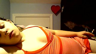 Amateur all alone naturally slutty webcam bitch was smoking while posing