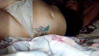 Horny Brunette Slut in Bed