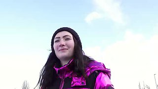 GERMAN SCOUT - Small Tits Girl Pick Up for Casting Fuck
