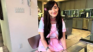 POV Bigass babe cockriding her stepdad