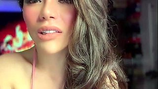 Shemale tranny enjoying solo masturbation