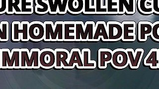 Victoria Pure Swollen Shaved Cunt Squirts in Homemade POV - Immoral POV 4K
