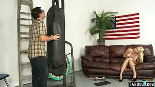 Bros strength makes stepsisters twat wet