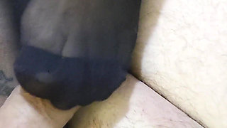15 Mins of Stocking Feet Rubbing Throbbing Dick