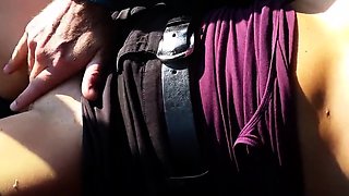 French Girl Shared for Outdoor Fingering Pleasure