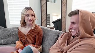 Stepbrothers get lucky with two submissive step sluts
