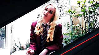 18 Year Old Blonde Schoolgirl Gets Fucked Hard By Her Teacher