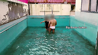 Public swimming pool: Brother-in-law and sister-in-law are having hot sex.