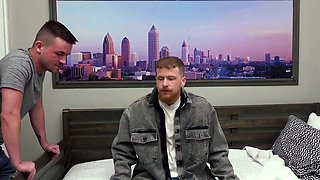 Stevie Trixx deepthroats Lane COltens cock