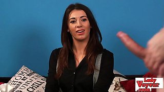 Sexy British Brunette Dominates Loser in Stockings & High Heels - CFNM Humiliation JOI